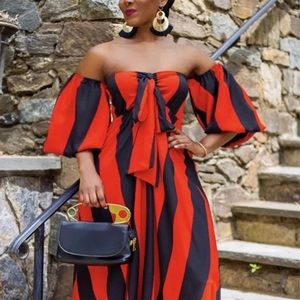 Heartily Impressed Off Shoulder Maxi Dress